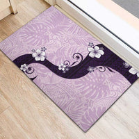 Polynesia Hibiscus Rubber Doormat Thistle Curve Motif - Polynesian Pride