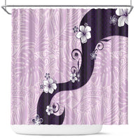 Polynesia Hibiscus Shower Curtain Thistle Curve Motif - Polynesian Pride