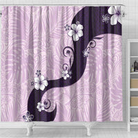 Polynesia Hibiscus Shower Curtain Thistle Curve Motif - Polynesian Pride