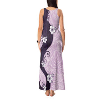 Polynesia Hibiscus Tank Maxi Dress Thistle Curve Motif - Polynesian Pride