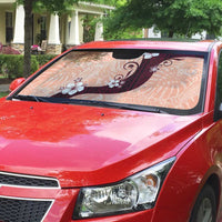 Polynesia Hibiscus Auto Sun Shade Rose Bud Curve Motif - Polynesian Pride