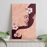 Polynesia Hibiscus Canvas Wall Art Rose Bud Curve Motif - Polynesian Pride
