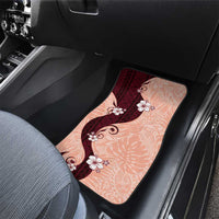Polynesia Hibiscus Car Mats Rose Bud Curve Motif - Polynesian Pride