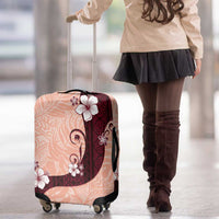 Polynesia Hibiscus Luggage Cover Rose Bud Curve Motif - Polynesian Pride