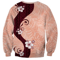 Polynesia Hibiscus Sweatshirt Rose Bud Curve Motif LT05 - Polynesian Pride