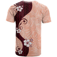 Polynesia Hibiscus T Shirt Rose Bud Curve Motif - Polynesian Pride
