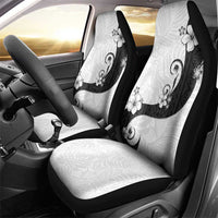 Polynesia Hibiscus Car Seat Cover White Curve Motif - Polynesian Pride