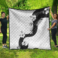 Polynesia Hibiscus Quilt White Curve Motif - Polynesian Pride