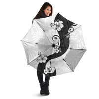 Polynesia Hibiscus Umbrella White Curve Motif LT05 - Polynesian Pride
