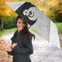 Polynesia Hibiscus Umbrella White Curve Motif LT05 - Polynesian Pride