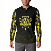 Personalised Aloha Hawaii Kahili Button Sweatshirt Kanaka Maoli With Kakau Pattern LT05 - Polynesian Pride