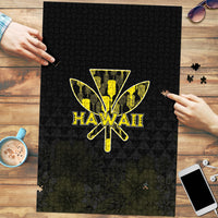 Aloha Hawaii Kahili Puzzle Kanaka Maoli With Kakau Pattern LT05 Black - Polynesian Pride