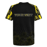 Personalised Aloha Hawaii Kahili Rugby Jersey Kanaka Maoli With Kakau Pattern