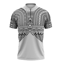 Philippines Igorot Tribal Inspired Zipper Polo Shirt White Version LT05 White - Polynesian Pride