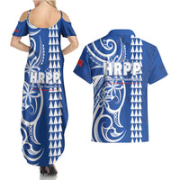 Samoa HRPP Party Couples Matching Summer Maxi Dress and Hawaiian Shirt Polynesian Pattern - Polynesian Pride