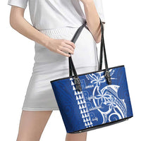 Samoa HRPP Party Leather Tote Bag Polynesian Pattern - Polynesian Pride