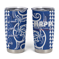 Samoa HRPP Party Tumbler Cup Polynesian Pattern - Polynesian Pride