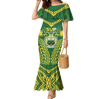 Samoa SUP Family Matching Mermaid Dress and Hawaiian Shirt Samoan Coat Of Arms - Polynesian Pride