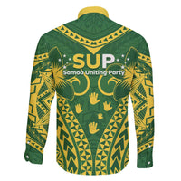 Samoa SUP Family Matching Off The Shoulder Long Sleeve Dress and Hawaiian Shirt Samoan Coat Of Arms - Polynesian Pride
