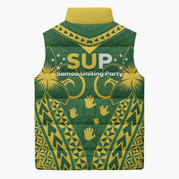 Samoa SUP Sleeveless Puffer Jacket Samoan Coat Of Arms - Polynesian Pride
