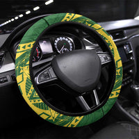 Samoa SUP Steering Wheel Cover Samoan Coat Of Arms - Polynesian Pride