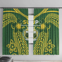 Samoa SUP Window Curtain Samoan Coat Of Arms - Polynesian Pride
