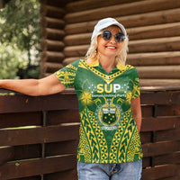 Samoa SUP Women Polo Shirt Samoan Coat Of Arms - Polynesian Pride