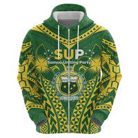 Samoa SUP Zip Hoodie Samoan Coat Of Arms - Polynesian Pride