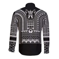 Philippines Igorot Tribal Art Tattoo Black Long Sleeve Button Shirt - Polynesian Pride