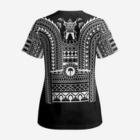 Philippines Igorot Tribal Art Tattoo Black Scrub Top - Polynesian Pride
