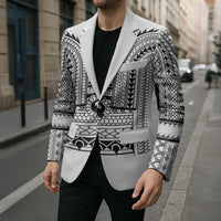 Philippines Igorot Tribal Art Tattoo White Blazer - Polynesian Pride