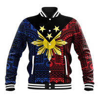 Philippines Sun Star Baseball Jacket Igorot Tribal Inspiration - Polynesian Pride