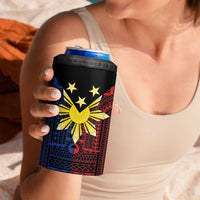 Philippines Sun Star 4 in 1 Can Cooler Tumbler Igorot Tribal Inspiration - Polynesian Pride