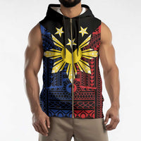 Philippines Sun Star Sleeveless Zip Hoodie Igorot Tribal Inspiration LT05 - Polynesian Pride