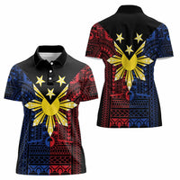 Philippines Sun Star Women Polo Shirt Igorot Tribal Inspiration - Polynesian Pride