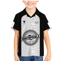 Personalized Fiji Obstacle Race 2023 Family Matching Mermaid Dress and Hawaiian Shirt Never Give Up LT05 Son's Shirt Black - Polynesian Pride