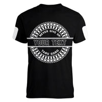 Personalized Fiji Obstacle Race 2023 Women V Neck T Shirt Never Give Up LT05 - Polynesian Pride