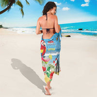 Hawaii Christmas Sarong Funny Macaw Parrot Tropical Vibe
