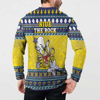 Niue The Rock Christmas Button Sweatshirt Niuean Crab Monuina E Kilisimasi LT05 - Polynesian Pride