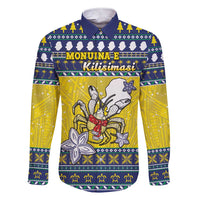 Niue The Rock Christmas Family Matching Short Sleeve Bodycon Dress and Hawaiian Shirt Niuean Crab Monuina E Kilisimasi