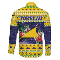 Tokelau Christmas Family Matching Long Sleeve Bodycon Dress and Hawaiian Shirt Tokelauan Badge Manuia Te Kilihimahi
