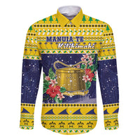 Tokelau Christmas Family Matching Mermaid Dress and Hawaiian Shirt Tokelauan Badge Manuia Te Kilihimahi