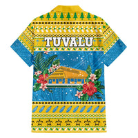 Tuvalu Christmas Hawaiian Shirt Coat Of Arms Manuia Te Kilisimasi