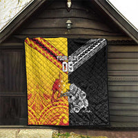 New Zealand And Papua New Guinea Rugby Custom Quilt Maori Kiwi With Bird of Paradise