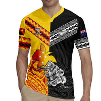 New Zealand And Papua New Guinea Rugby Custom Rugby Jersey Maori Kiwi With Bird of Paradise LT05 - Polynesian Pride