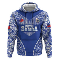 Fetu Samoa Rugby Custom Hoodie Go Champions LT05 Pullover Hoodie Blue - Polynesian Pride
