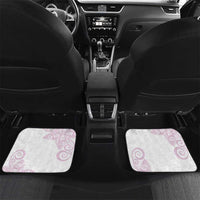 Rose Pink Polynesian Tribal Turtle Floral Pattern Car Mats