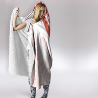 Coral Red Polynesian Tribal Turtle Floral Pattern Hooded Blanket LT05 - Polynesian Pride