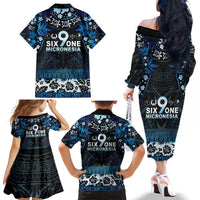 Micronesia FSM 691 Family Matching Off The Shoulder Long Sleeve Dress and Hawaiian Shirt Respect Culture