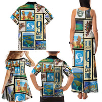 FSM Micronesia Culture Family Matching Tank Maxi Dress and Hawaiian Shirt